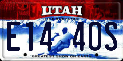 UT license plate E144OS