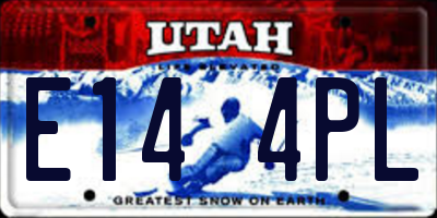 UT license plate E144PL