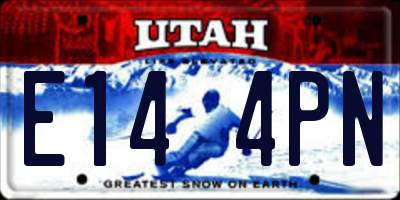 UT license plate E144PN