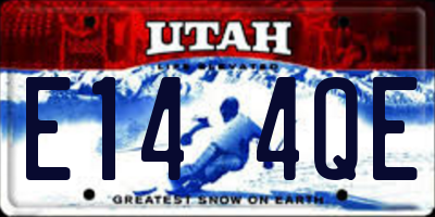 UT license plate E144QE