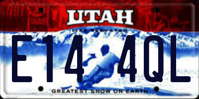 UT license plate E144QL