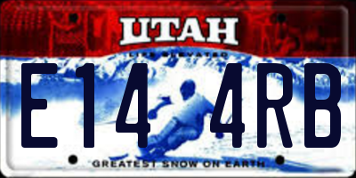 UT license plate E144RB