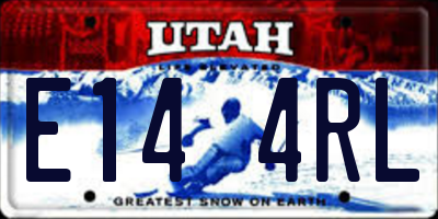 UT license plate E144RL