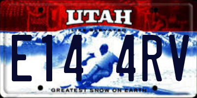 UT license plate E144RV