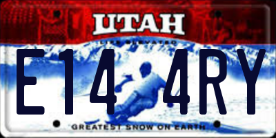 UT license plate E144RY