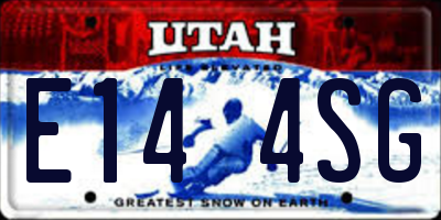 UT license plate E144SG
