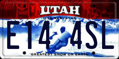UT license plate E144SL