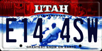 UT license plate E144SW