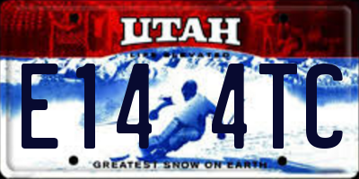 UT license plate E144TC