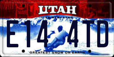 UT license plate E144TD