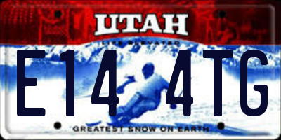 UT license plate E144TG