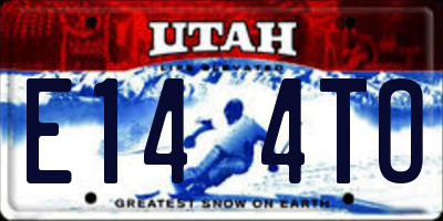 UT license plate E144TO