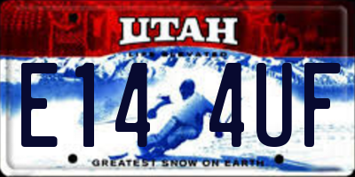 UT license plate E144UF