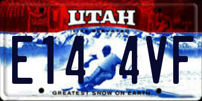 UT license plate E144VF
