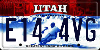 UT license plate E144VG