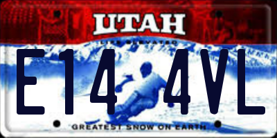UT license plate E144VL