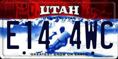 UT license plate E144WC