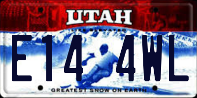 UT license plate E144WL