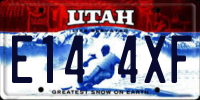 UT license plate E144XF