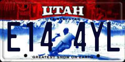 UT license plate E144YL