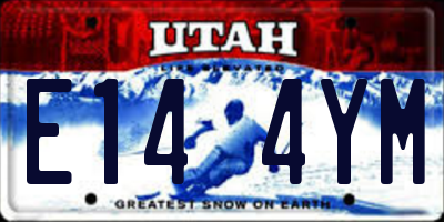 UT license plate E144YM