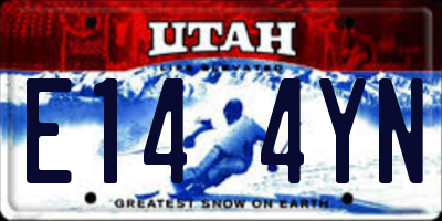 UT license plate E144YN