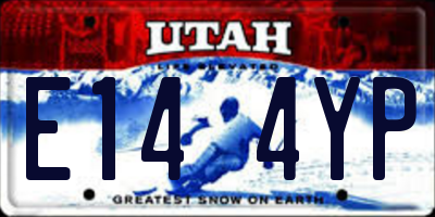 UT license plate E144YP
