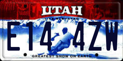 UT license plate E144ZW