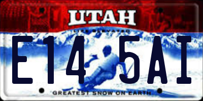 UT license plate E145AI