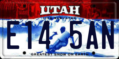 UT license plate E145AN