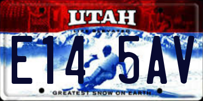 UT license plate E145AV