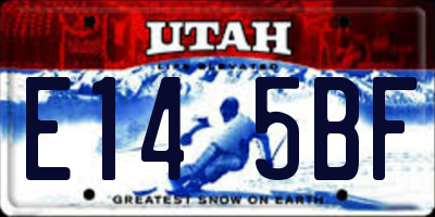 UT license plate E145BF
