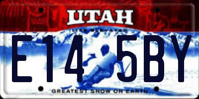 UT license plate E145BY