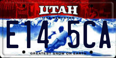 UT license plate E145CA