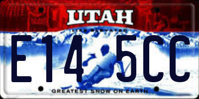 UT license plate E145CC
