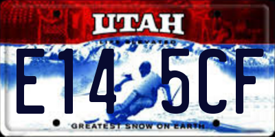 UT license plate E145CF