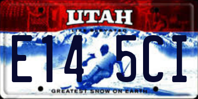UT license plate E145CI