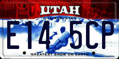 UT license plate E145CP