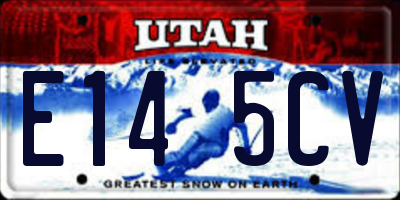UT license plate E145CV