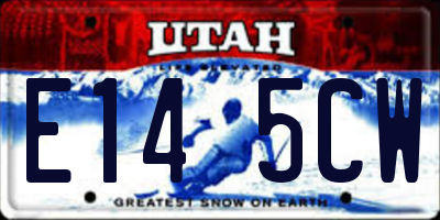UT license plate E145CW