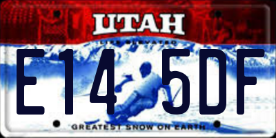 UT license plate E145DF