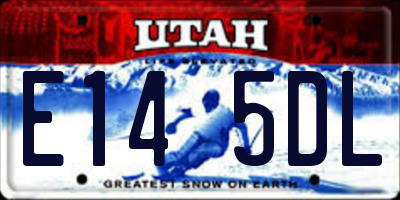 UT license plate E145DL