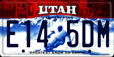 UT license plate E145DM