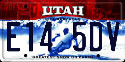 UT license plate E145DV