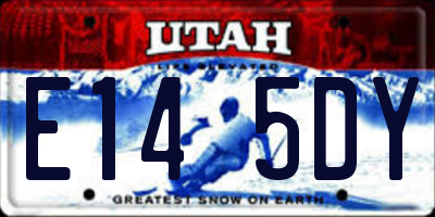 UT license plate E145DY