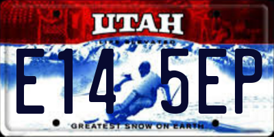 UT license plate E145EP