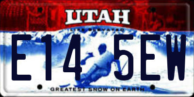 UT license plate E145EW