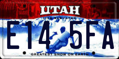 UT license plate E145FA