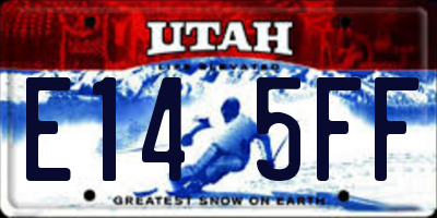 UT license plate E145FF