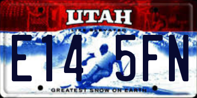 UT license plate E145FN